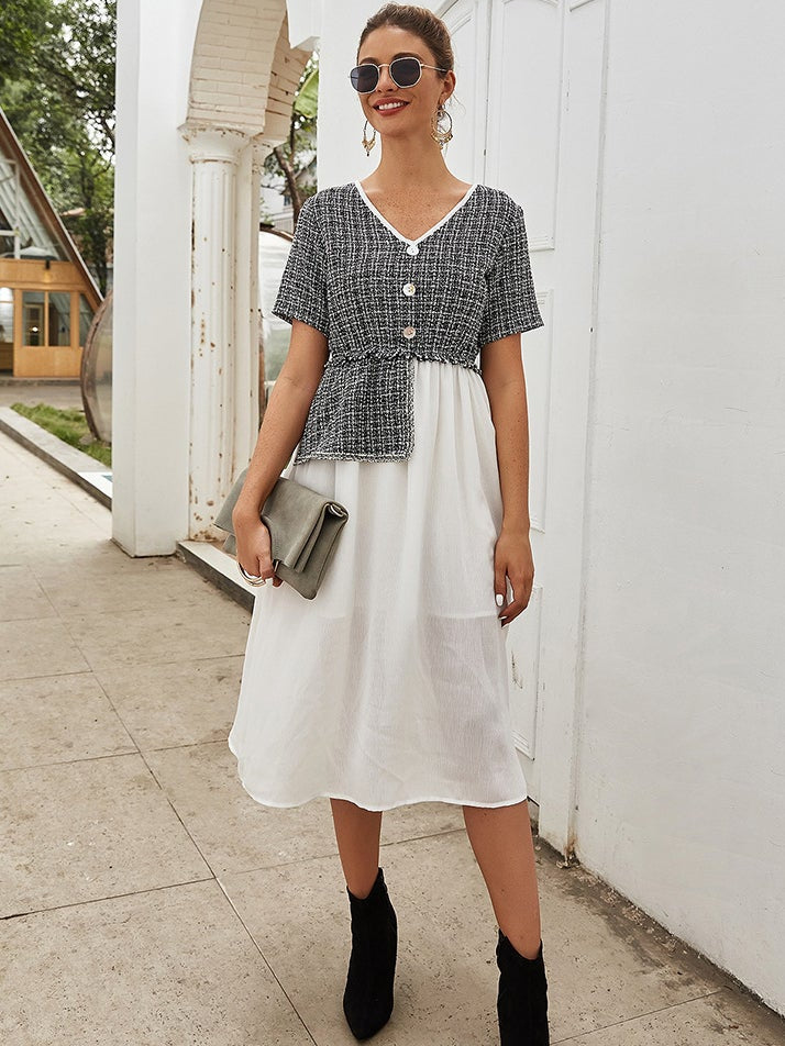 Stitching dress Sai Feel