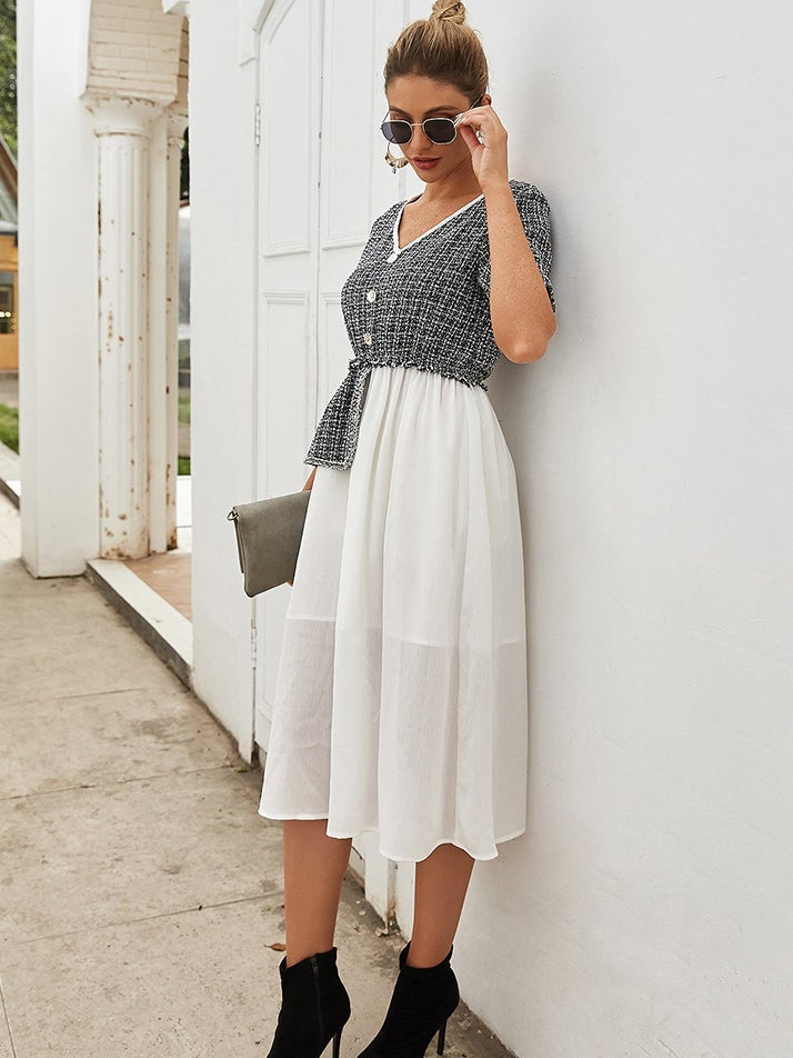 Stitching dress Sai Feel