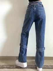 Straight Leg Denim Trousers Sai Feel