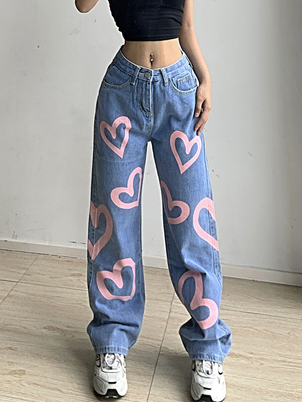 Straight Leg Jeans Hip Hop Casual Pants Sai Feel