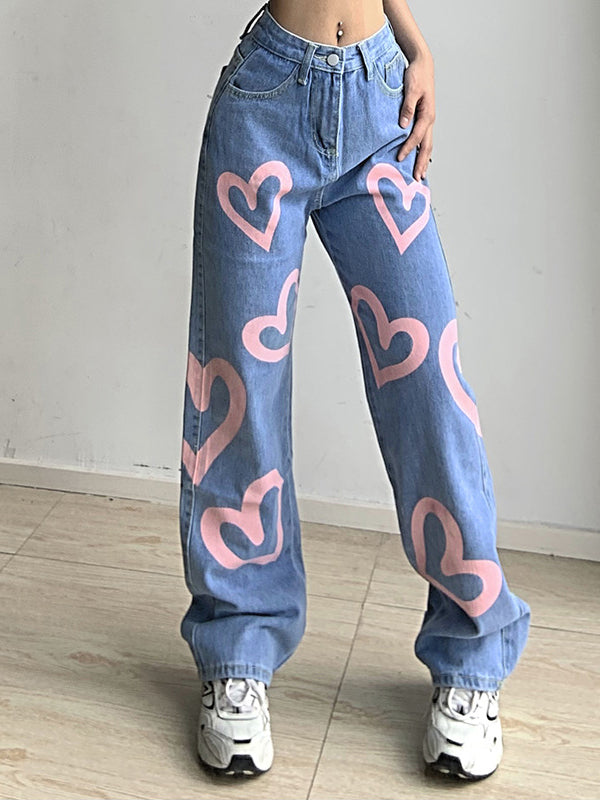 Straight Leg Jeans Hip Hop Casual Pants Sai Feel