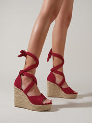 Strapping Wedge Heel Thick Soled Sandals Sai Feel