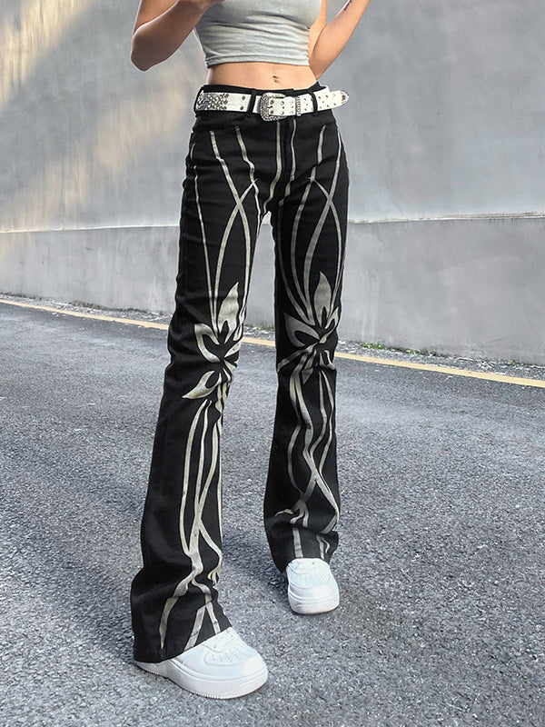 Street Contrast Color Casual Pull Up Pants Sai Feel