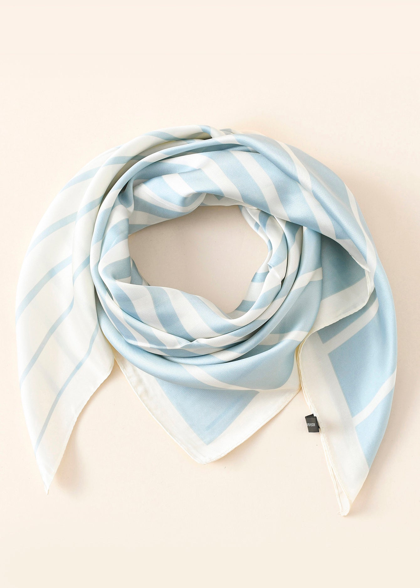 Stripe Print Satin Scarf Sai Feel