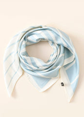 Stripe Print Satin Scarf Sai Feel