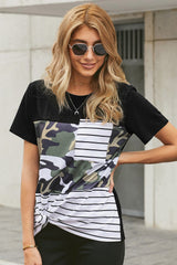 Striped Camo Pocket T-shirt Snake/Leopard Striped Camo Pocket T-shirt Sai Feel