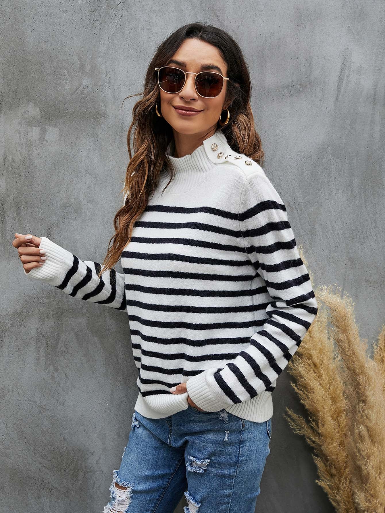 Striped knitted sweater Sai Feel