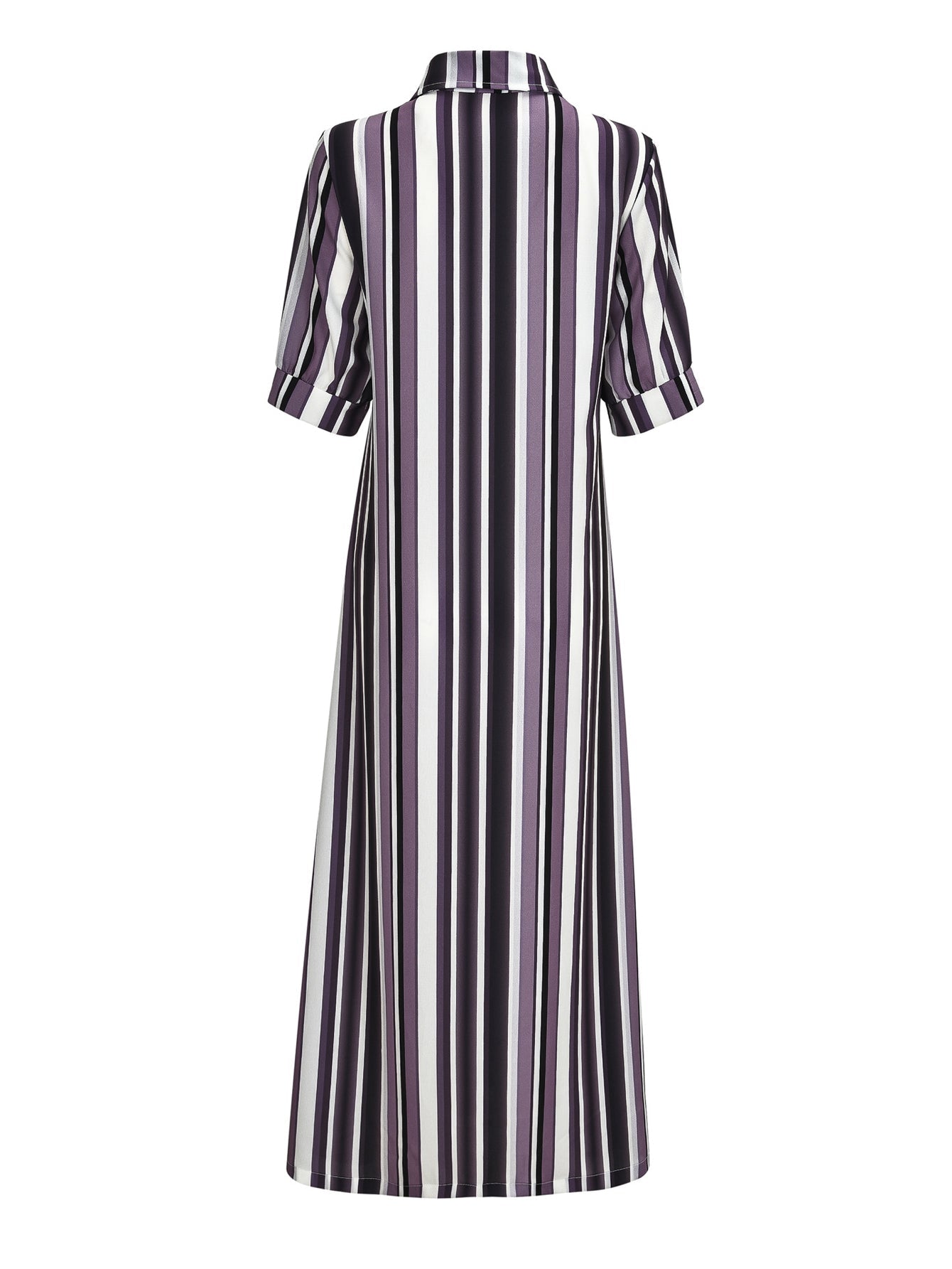 Stripped Front button Dress Sai Feel