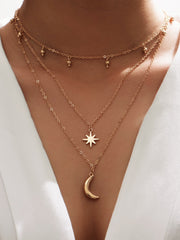 Sun and moon pendant necklace Sai Feel