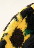Sunflower Print Fuzzy Bucket Hat Sai Feel