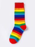 The Rainbow Design Cotton Crew Socks Sai Feel