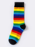 The Rainbow Design Cotton Crew Socks Sai Feel