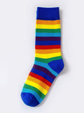 The Rainbow Design Cotton Crew Socks Sai Feel