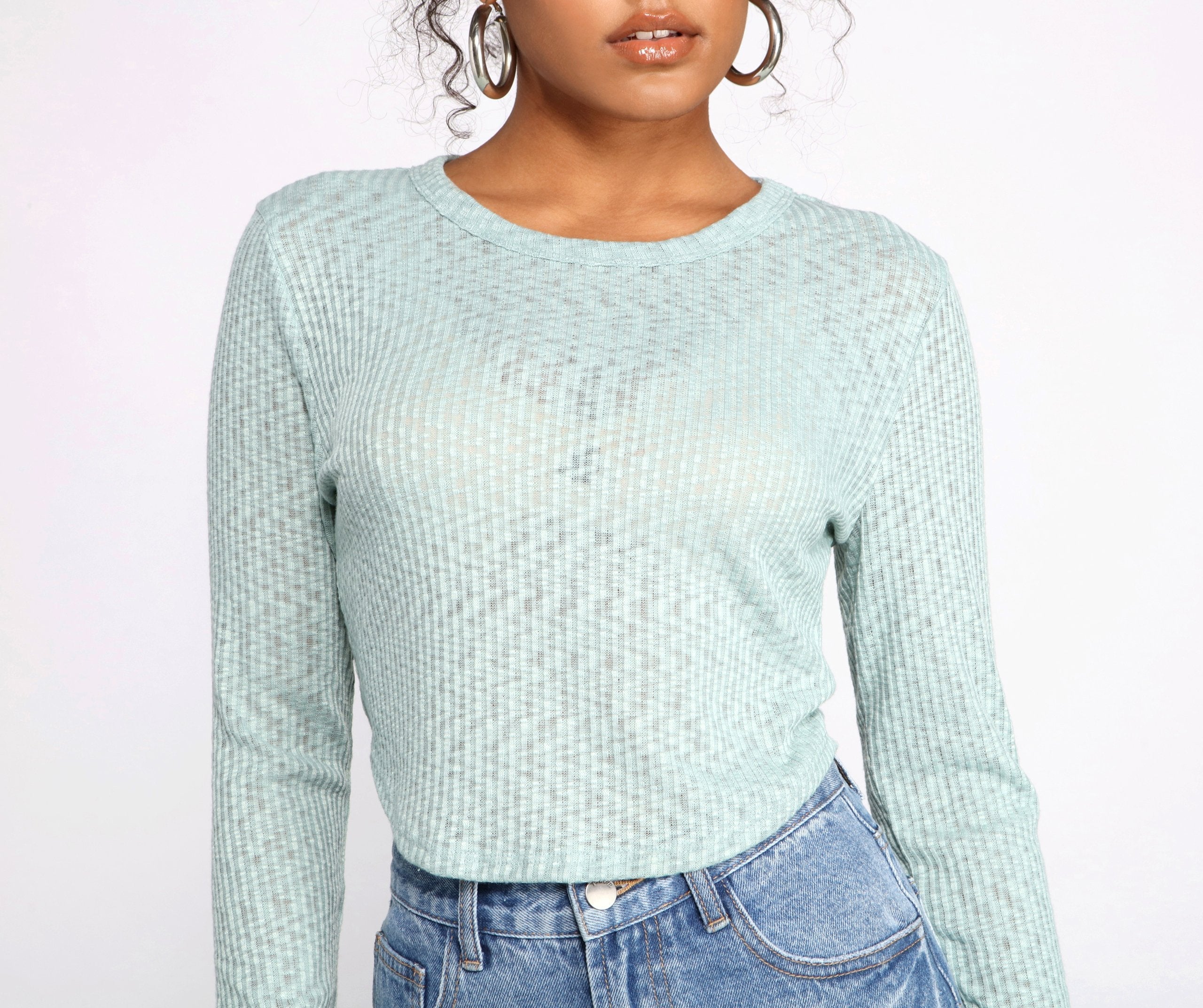 Thinking About You Ribbed Crop Top Sai Feel