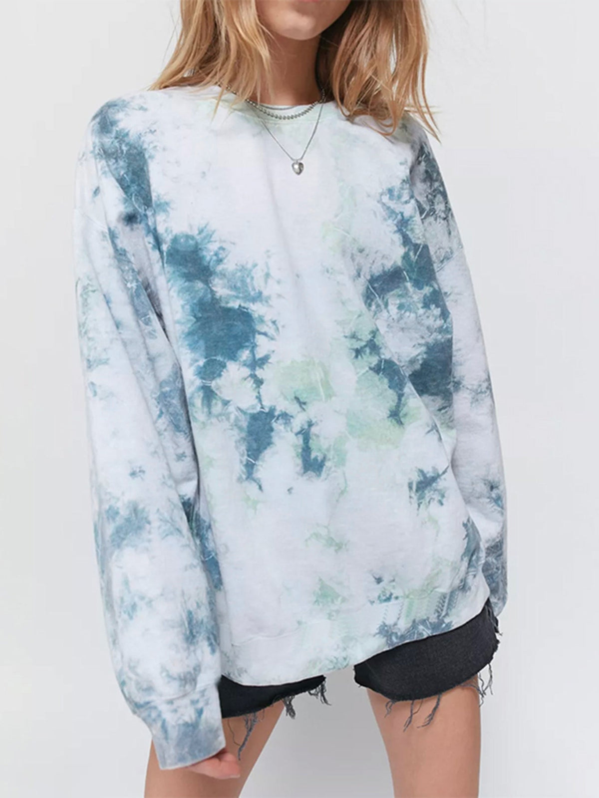 Tie Dye Drop Shoulder Oversized Sweatshirt Sai Feel