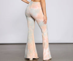 Tie Dye Glam High Waist Flared Pants Sai Feel