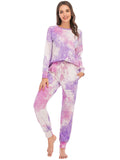 Tie Dye Knot Waist Lounge Set Sai Feel