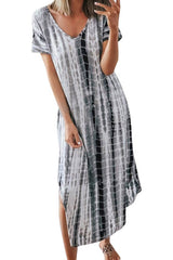 Tie-Dye Side Split Maxi Dress Sai Feel