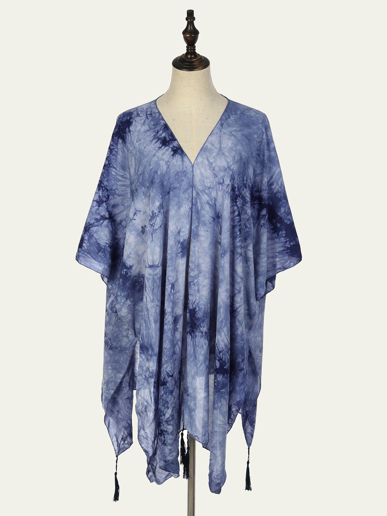 Tie-dyed fringe shawl nightgown scarf Sai Feel