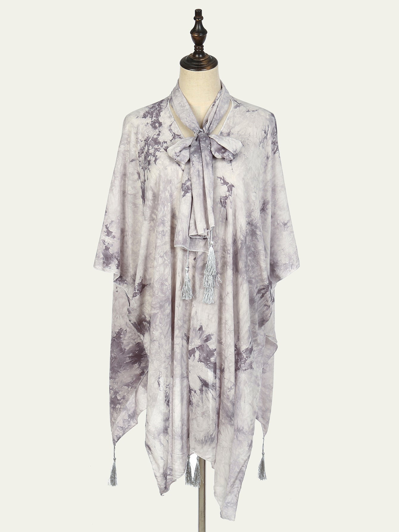 Tie-dyed fringe shawl nightgown scarf Sai Feel