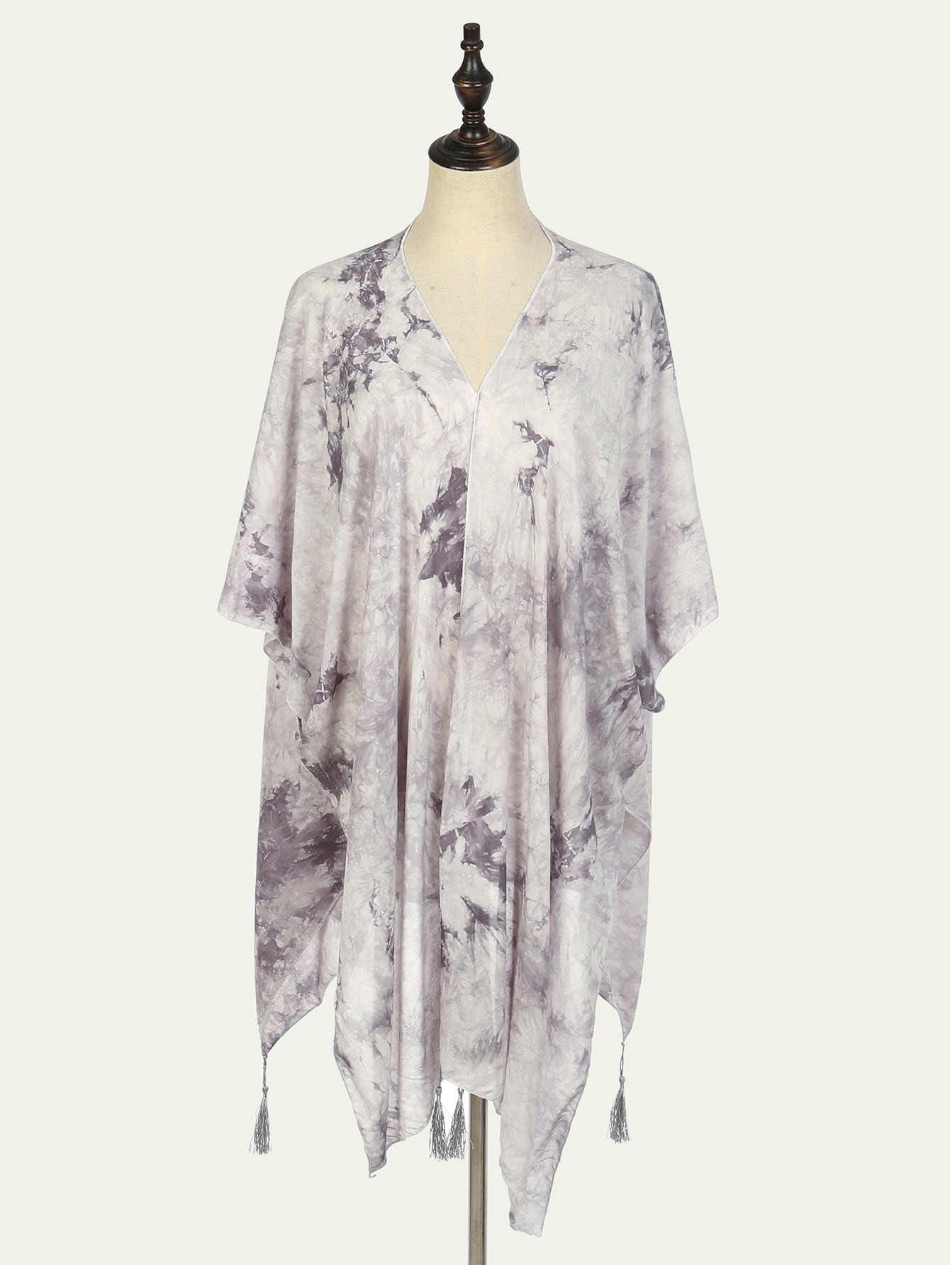 Tie-dyed fringe shawl nightgown scarf Sai Feel