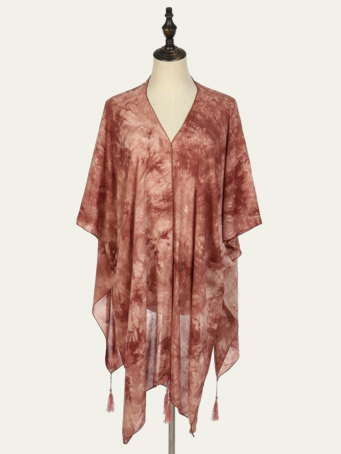 Tie-dyed fringe shawl nightgown scarf Sai Feel