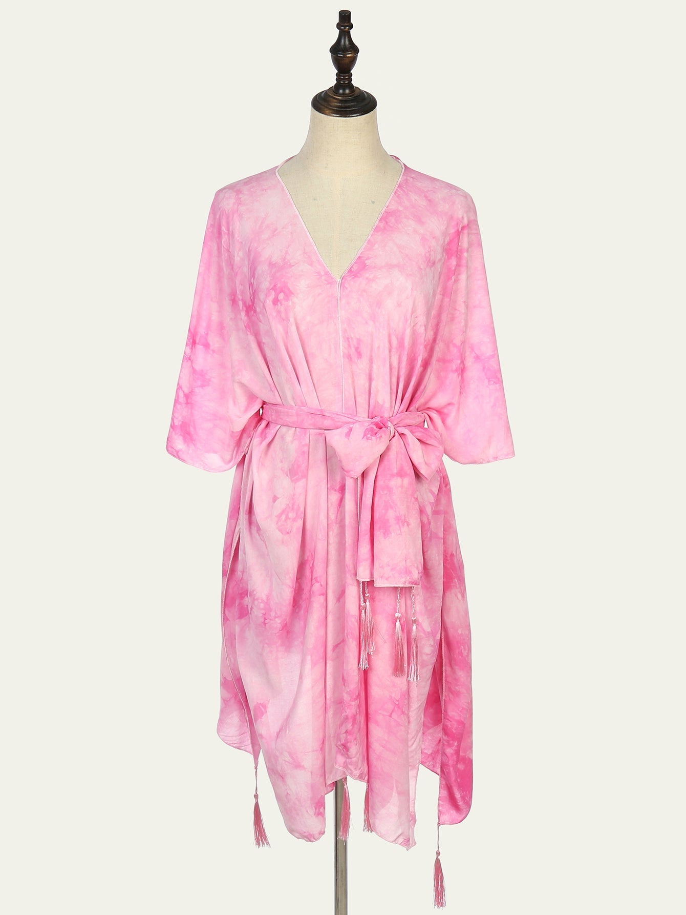 Tie-dyed fringe shawl nightgown scarf Sai Feel