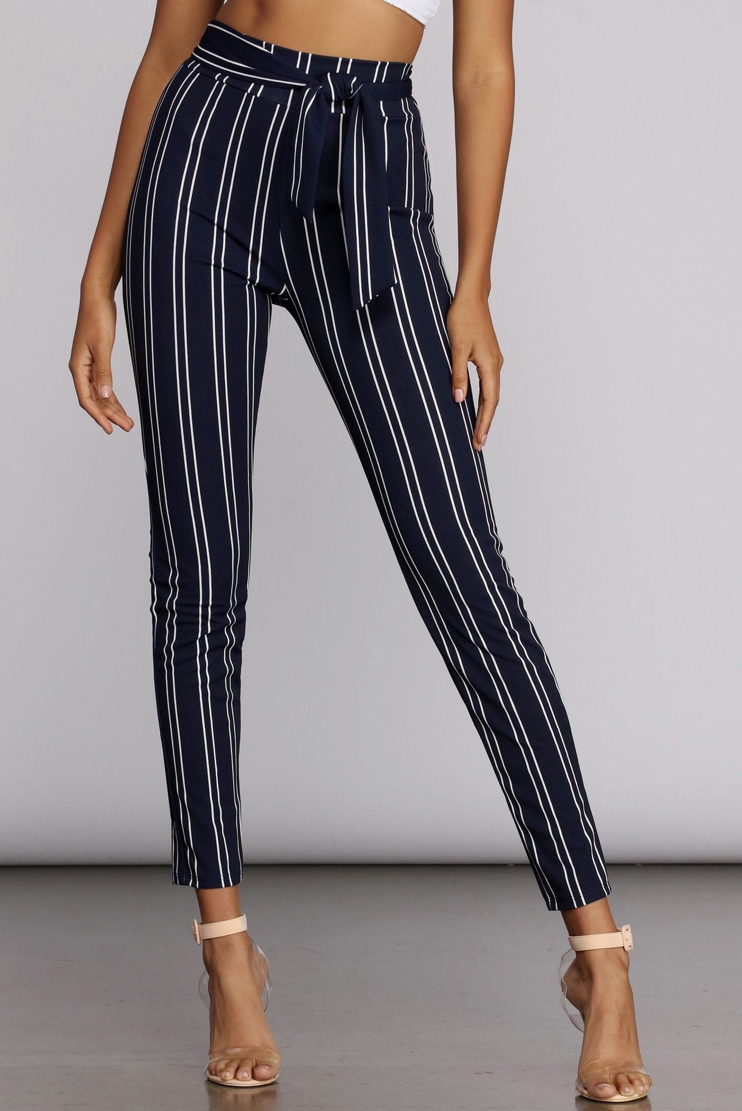 Tied In Pinstripes Pants Sai Feel