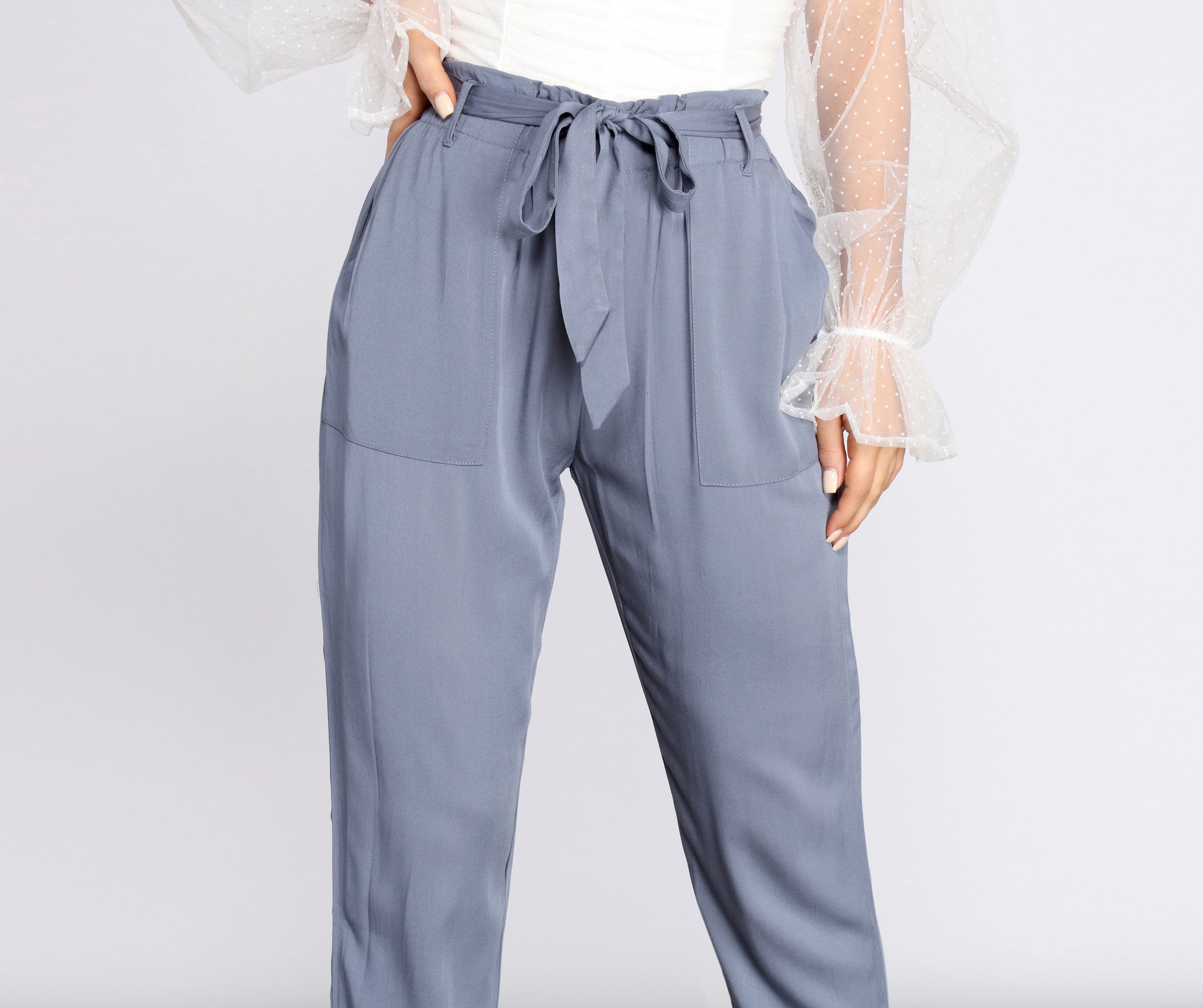 Tied and Tapered Paperbag Pants Sai Feel