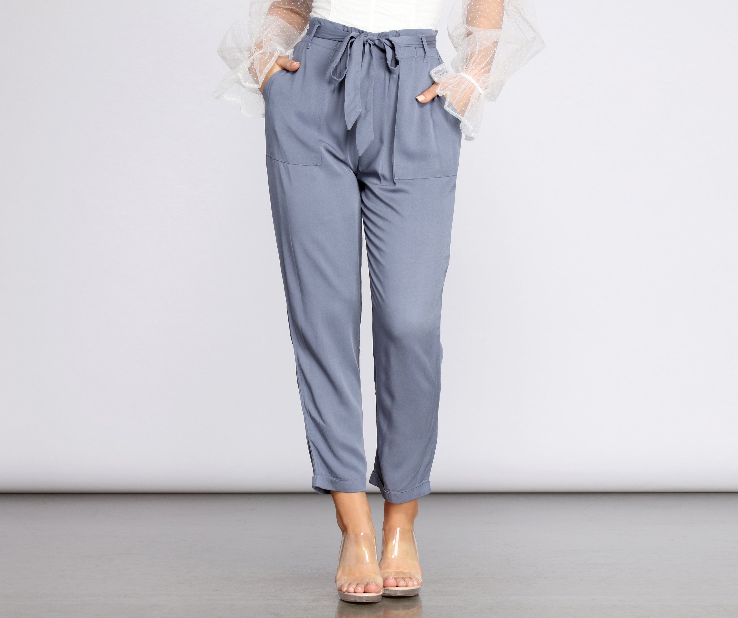 Tied and Tapered Paperbag Pants Sai Feel