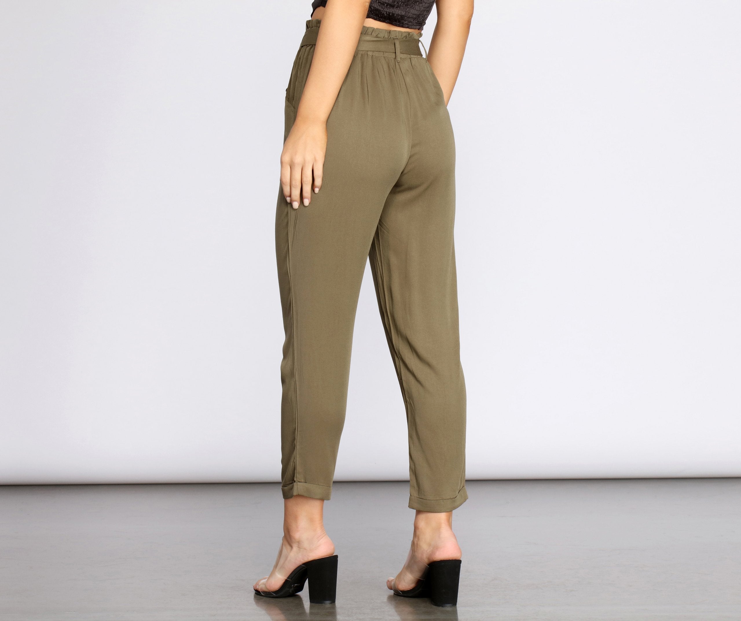 Tied and Tapered Paperbag Pants Sai Feel