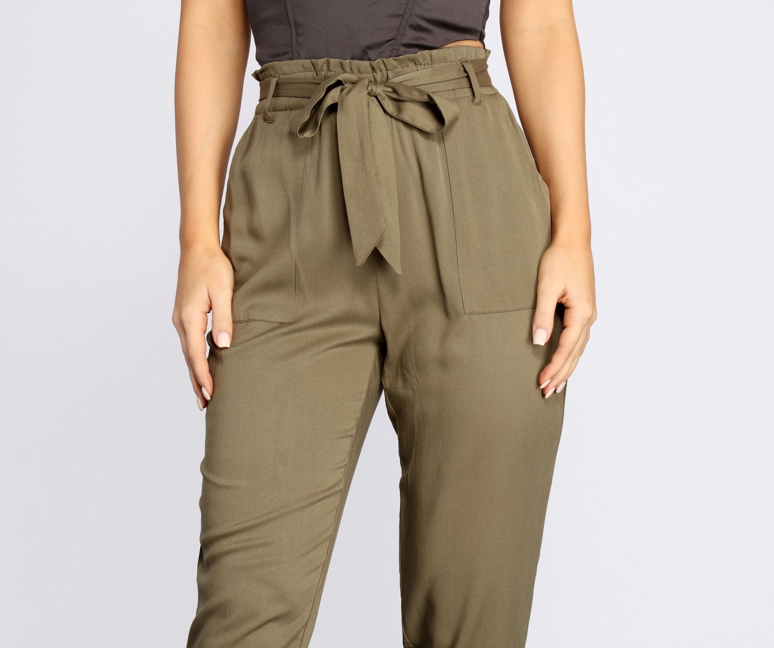 Tied and Tapered Paperbag Pants Sai Feel