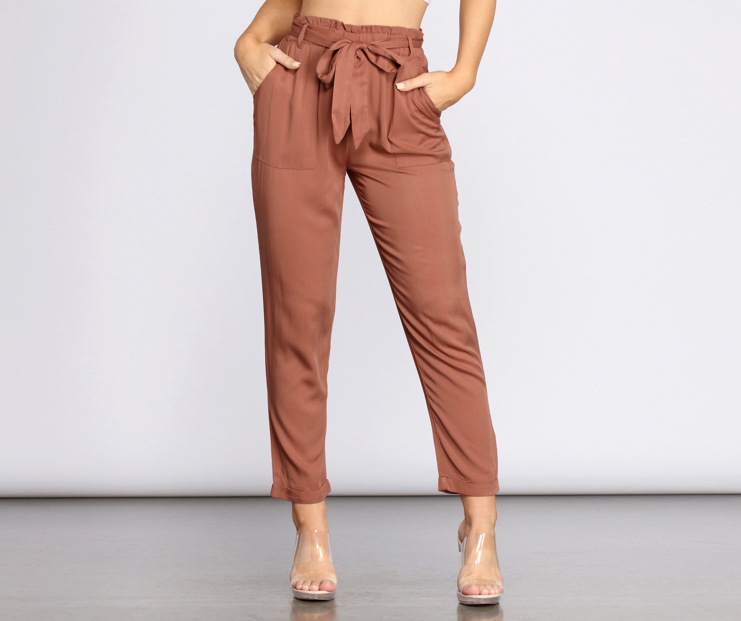 Tied and Tapered Paperbag Pants Sai Feel