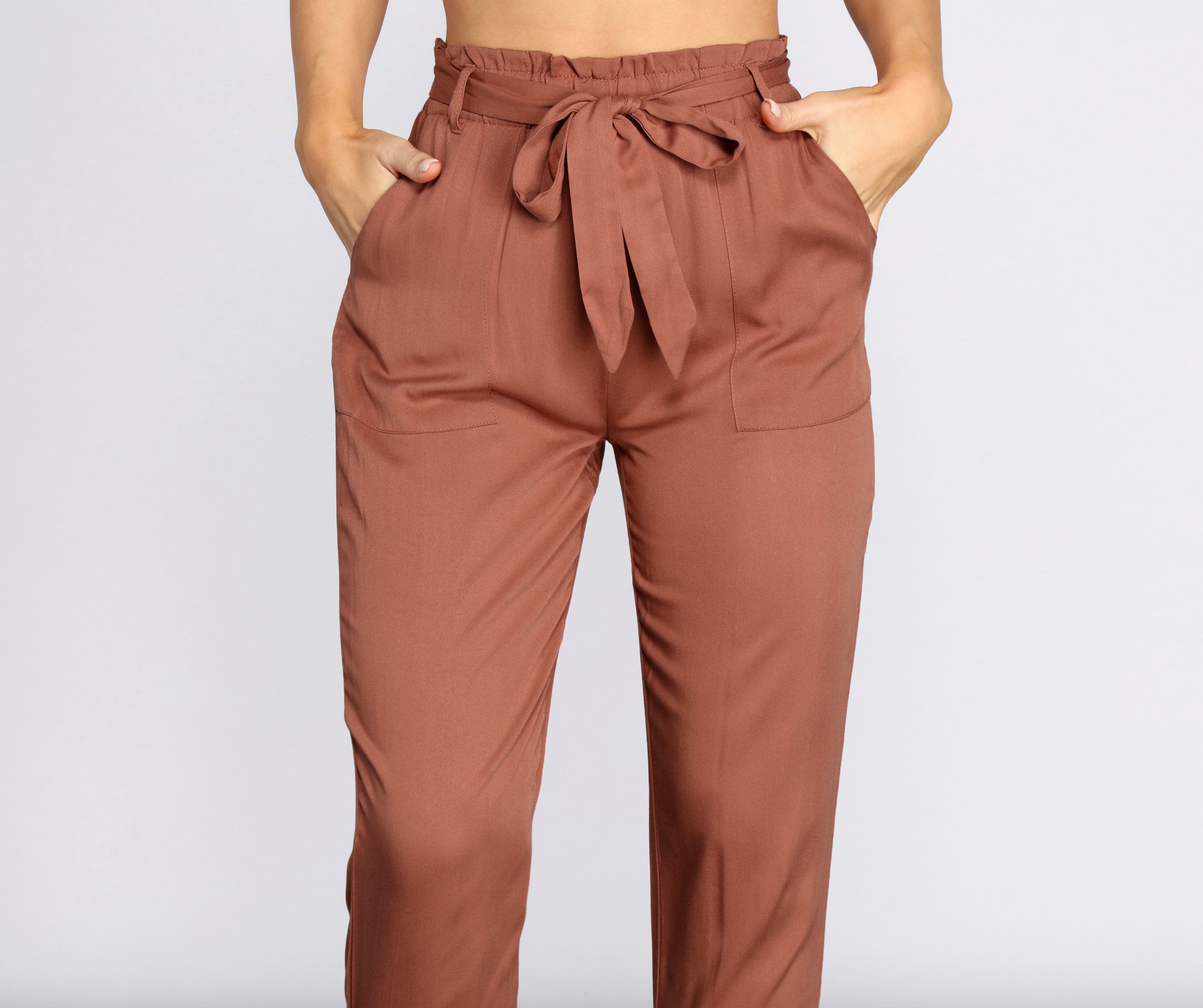 Tied and Tapered Paperbag Pants Sai Feel