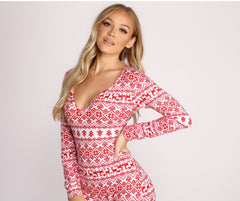 Tis' The Season Fair Isle Onesie Sai Feel