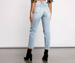 Tobi Super High Rise Cropped Mom Jeans Sai Feel