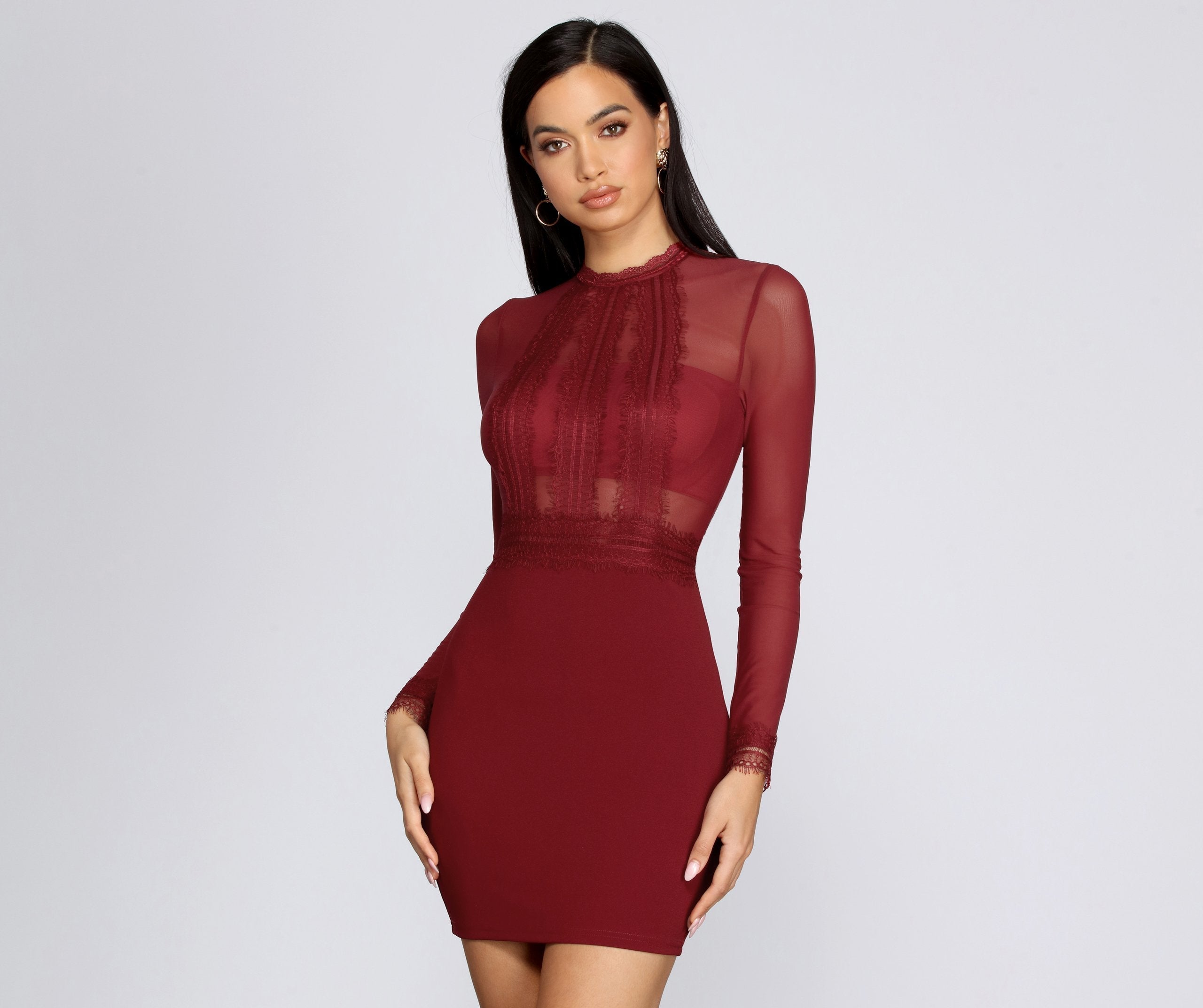 Too Royal Mesh Bodycon Dress Sai Feel