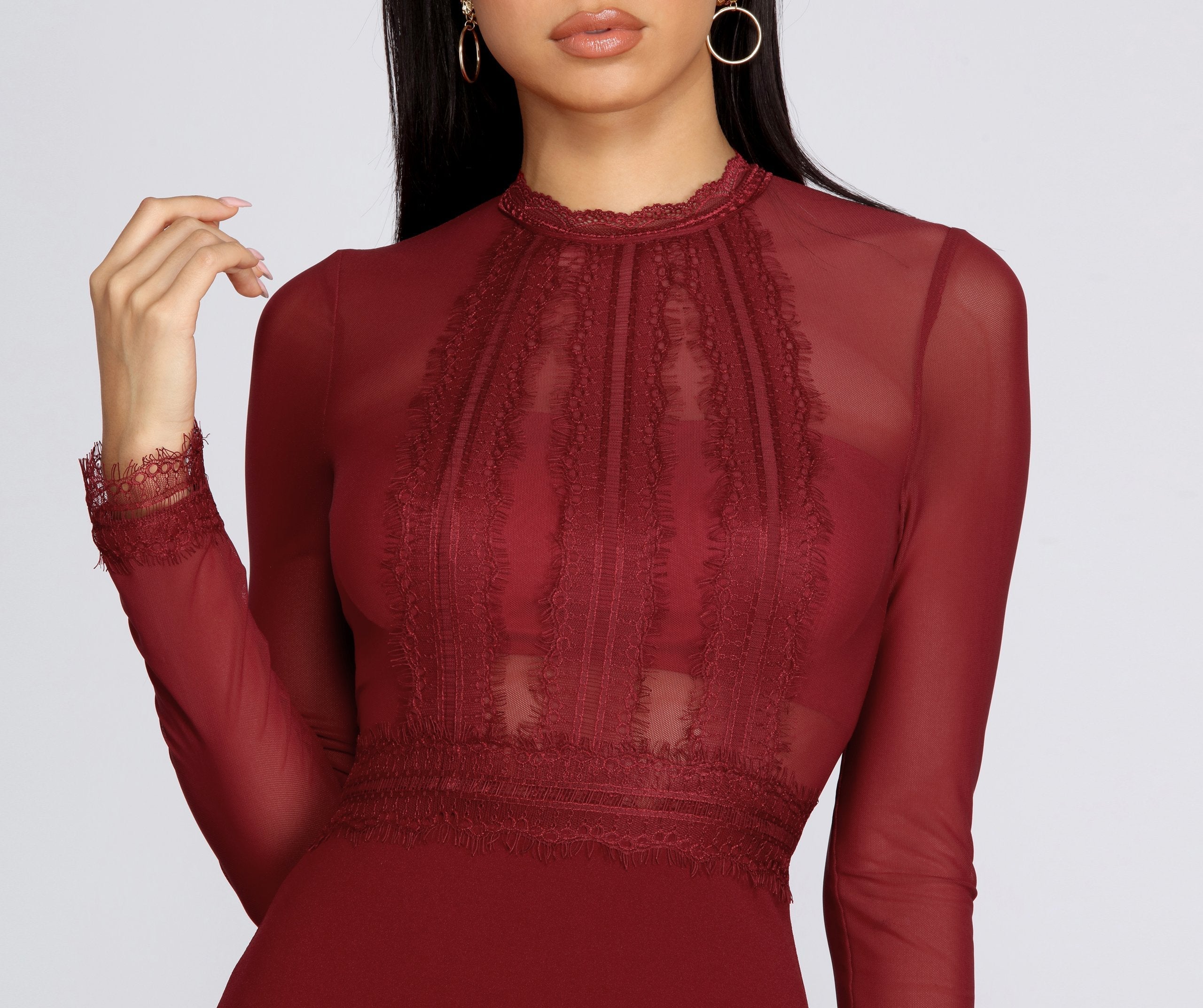 Too Royal Mesh Bodycon Dress Sai Feel