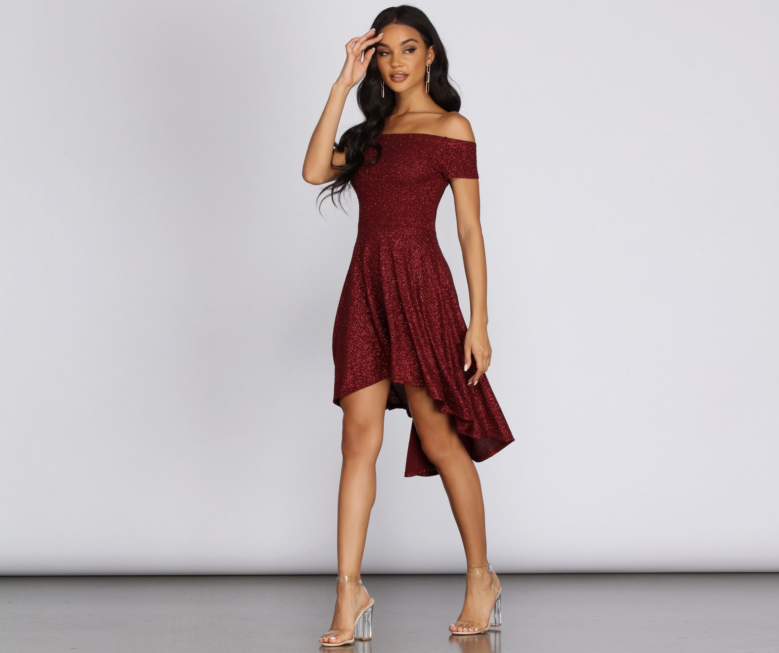 Total Twirl Glitter Skater Dress Sai Feel