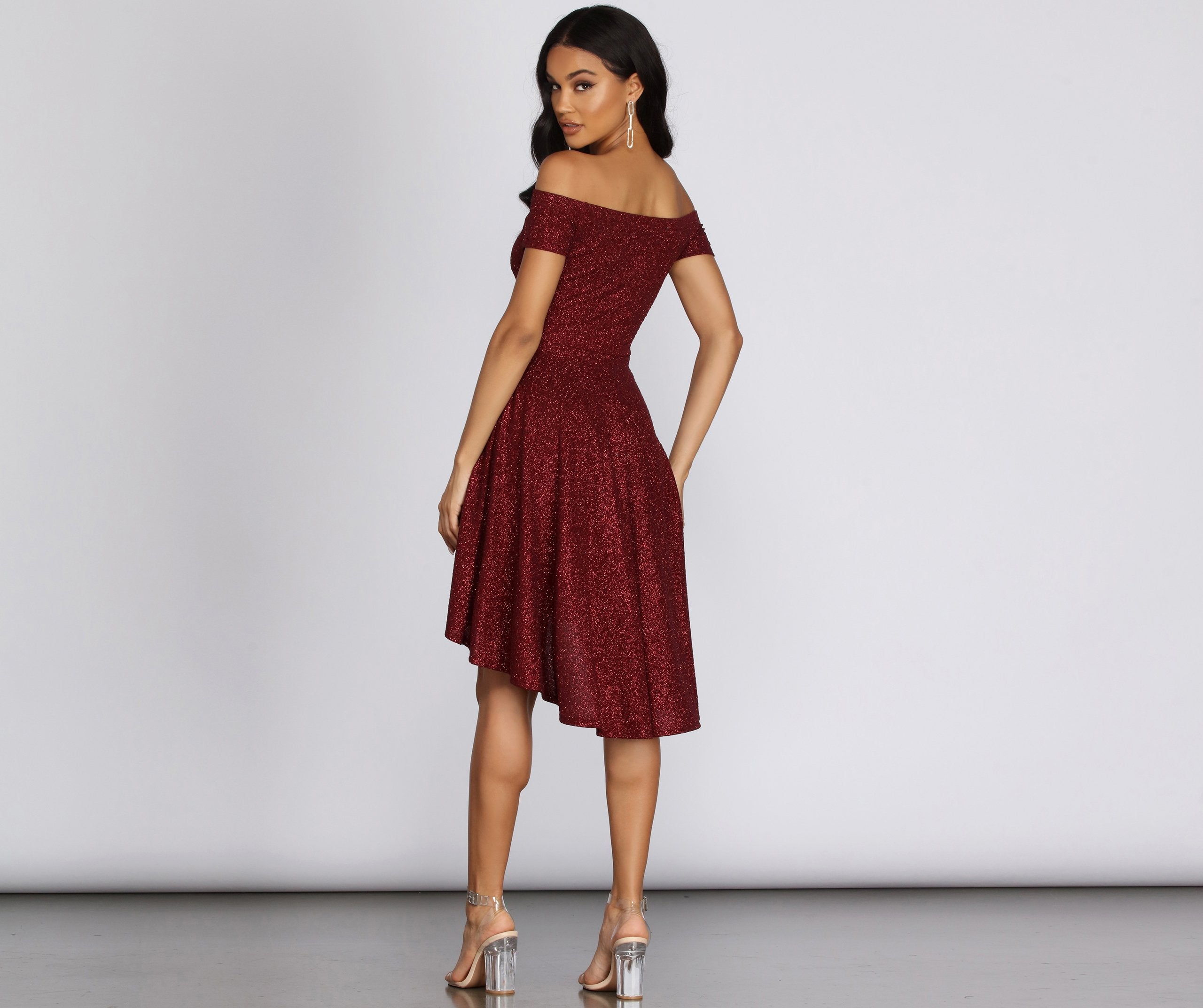 Total Twirl Glitter Skater Dress Sai Feel