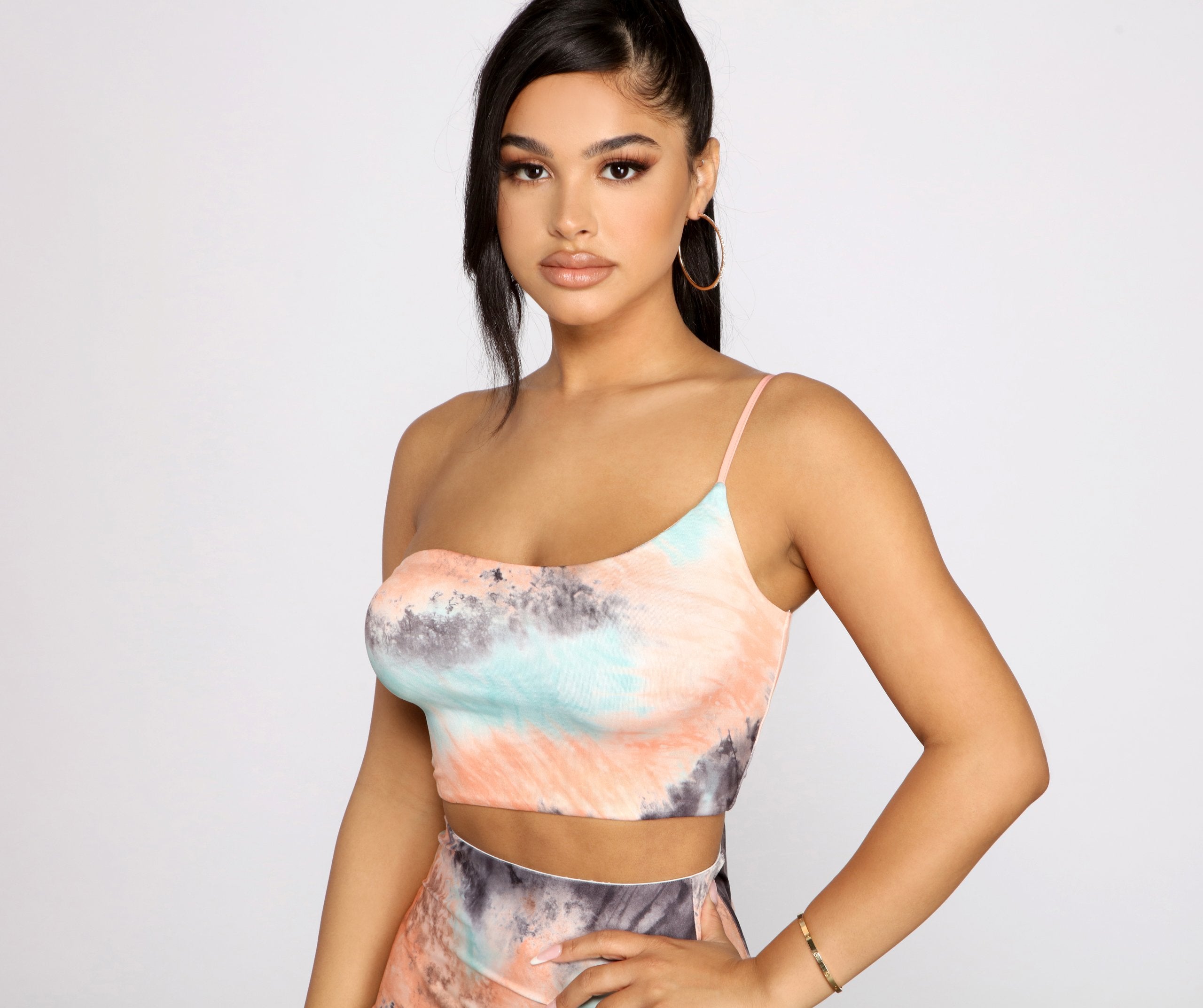 Trendsetting Stunner Tie-Dye Crop Top Sai Feel