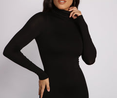 Trendy Girl Turtleneck Mini Dress Sai Feel