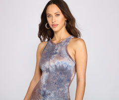 Trendy In Tie-Dye Mini Dress Sai Feel