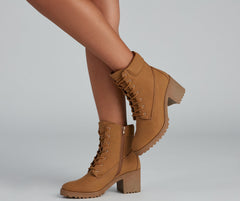 Trendy Moment Lace-Up Booties Sai Feel