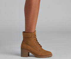 Trendy Moment Lace-Up Booties Sai Feel