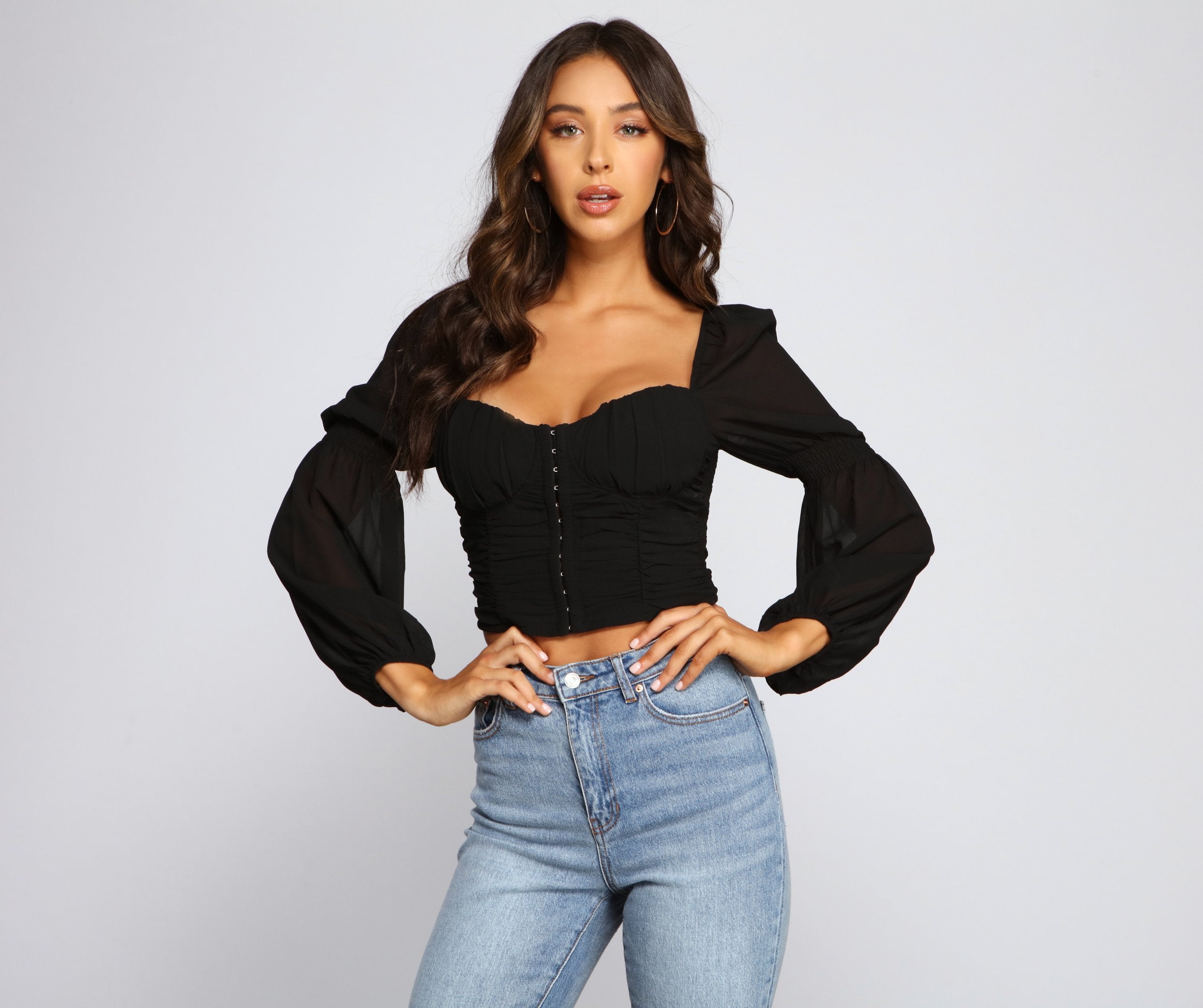 Trendy Moment Ruched Corset Top Sai Feel
