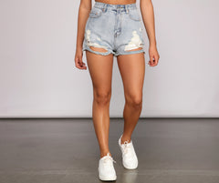 Trendy Must-Have Cutoff Denim Shorts Sai Feel