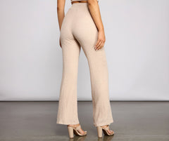 Trendy Textures High Waist Pants Sai Feel