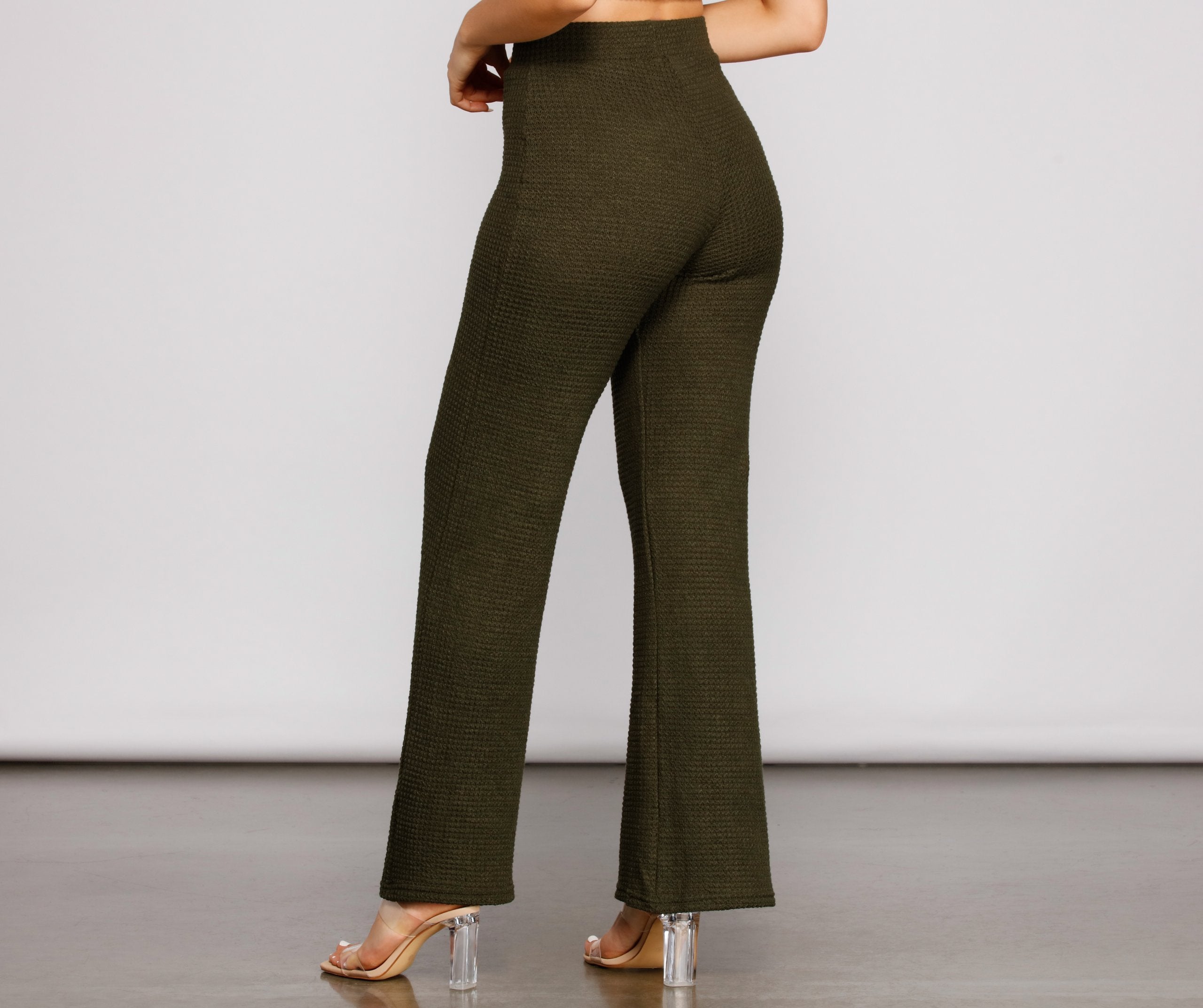 Trendy Textures High Waist Pants Sai Feel