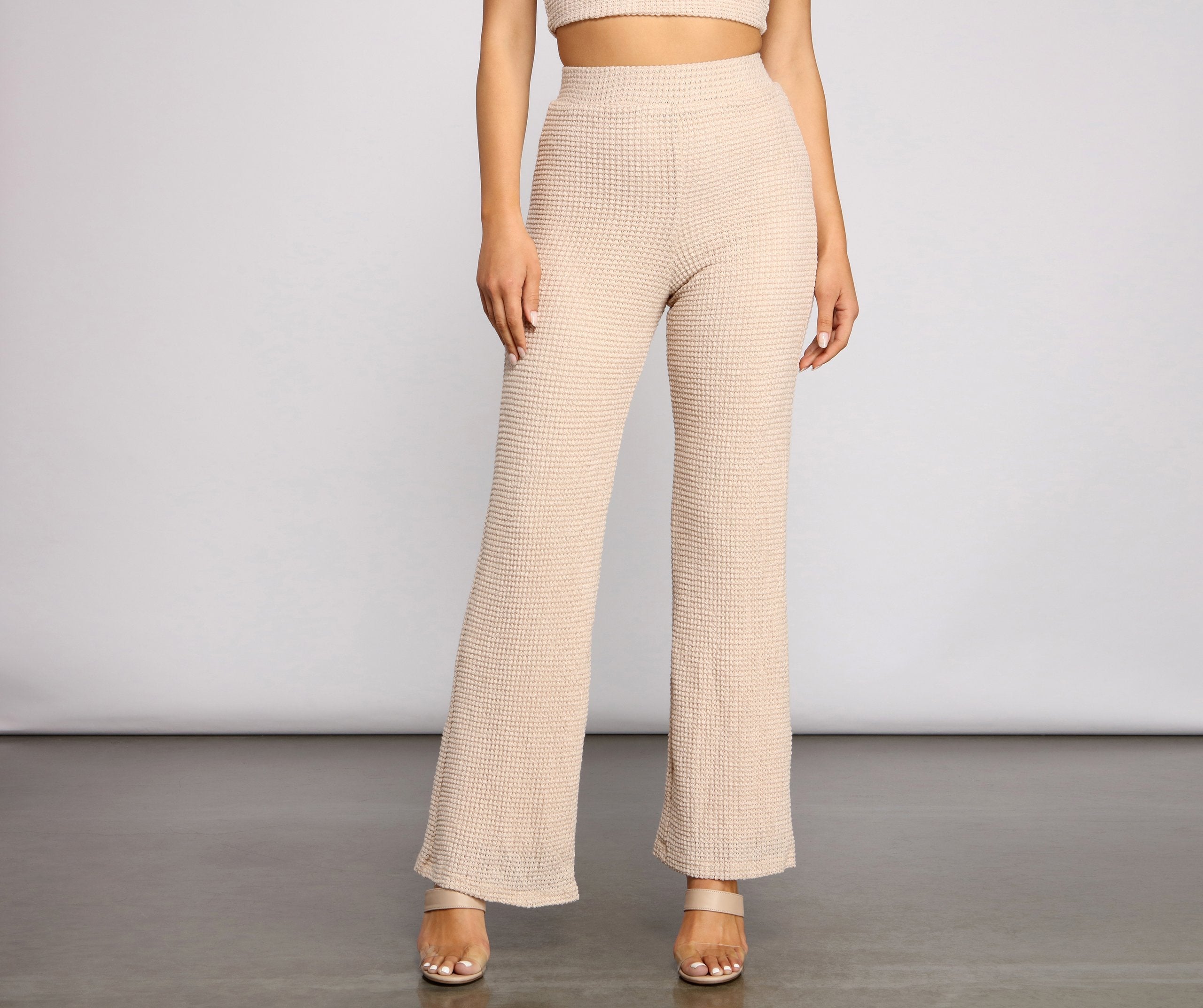 Trendy Textures High Waist Pants Sai Feel